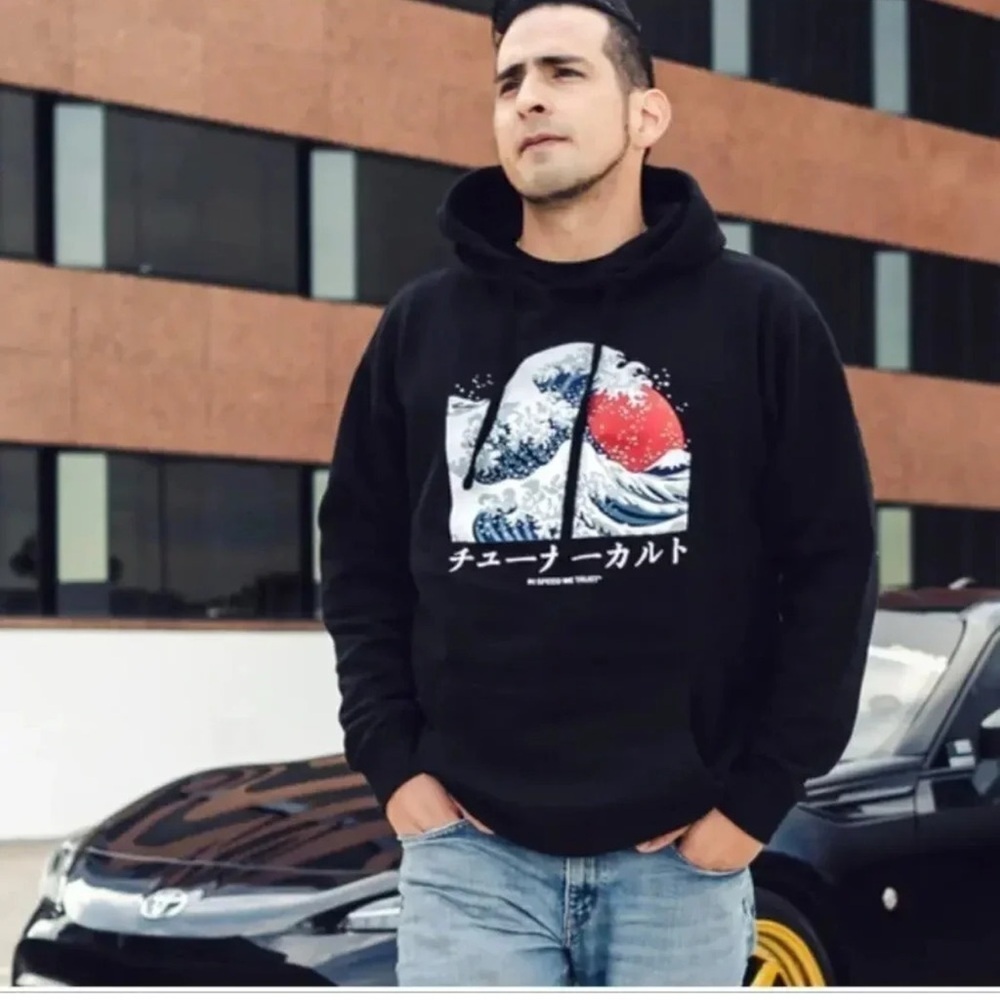 Turner Cult Wave Graphic Black Hoodie